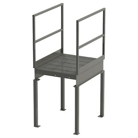 Ega Stairway Platform, 36"W x 48"L, Straight Exit, For EGA Industrial ...