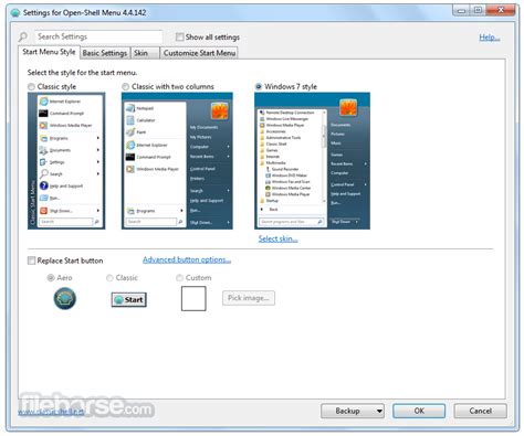 Open Shell Explorer 的图像结果
