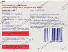 Lantus 100IU/ml Solution For Injection: Uses, Side-effects, Price ...