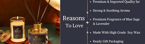 AuraDecor Luxury Reed Diffuser & Scented Candle Gift Set with Premium ...