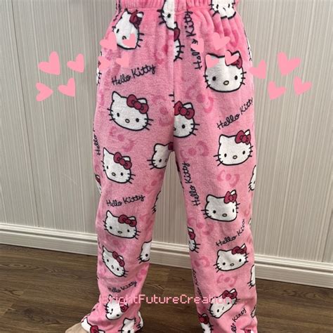 Hello Kitty Pants Sanrio Y2K Clothing Kawaii Y2K Pajama Pants - Etsy