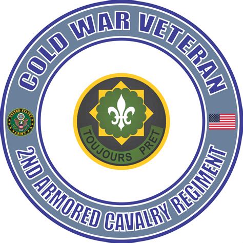 U.S. Army Cold War 2nd Armored Cavalry Regiment Veteran Decal