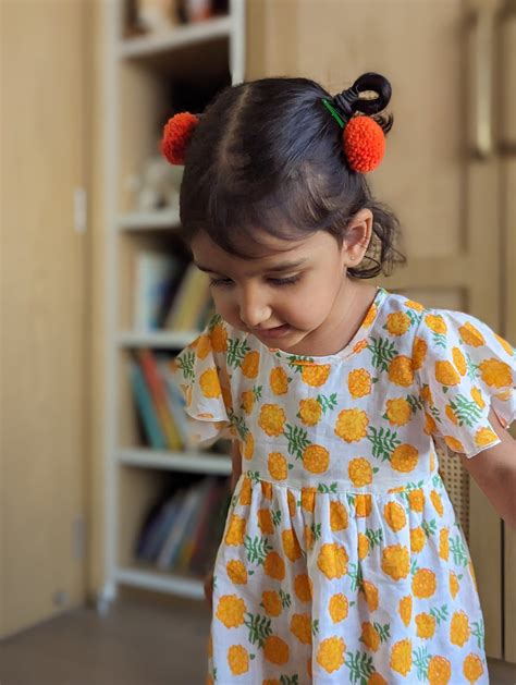 Tura Turi Summer Dress | Marigold | Cotton Malmal