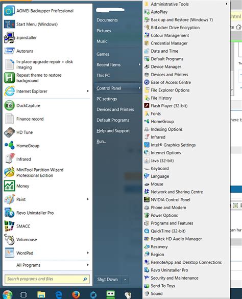 Image result for Restore All Programs Menu
