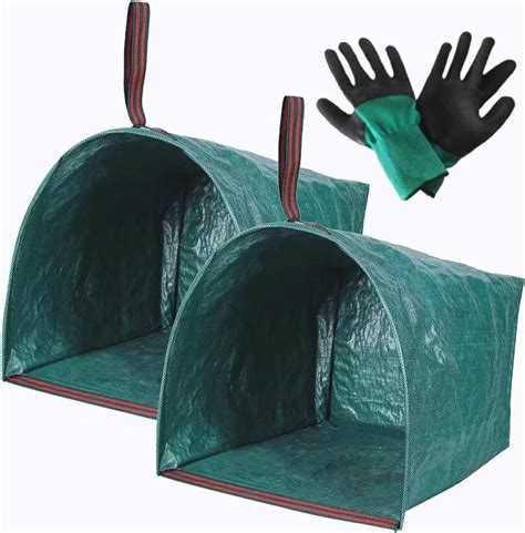 Amazon.com: 2 PACK Leaf Bag Holder,Garden Bags for Debris,Collapsible ...