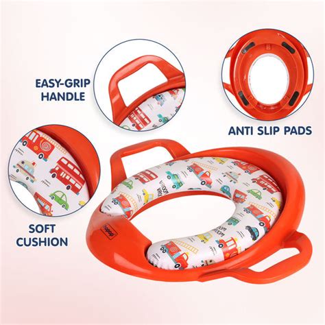 Hopop Soft Cushioned Baby Potty Seat with Easy Grip Handles - Rainbow ...
