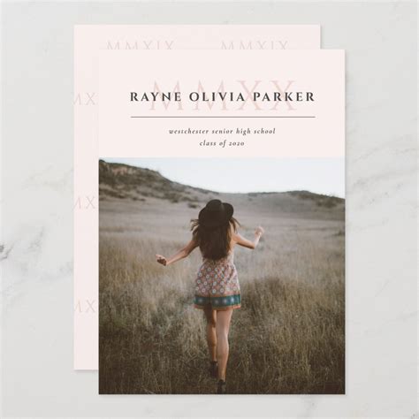 MMXX Roman numeral 2020 Graduation Announcement | Zazzle