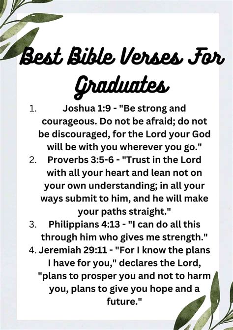 70+ Bible Verses For Graduates (Encouraging) - † ️️ Daily Blessings Prayer ️
