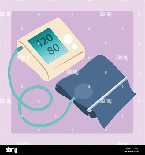 Sphygmomanometer measures blood pressure readings of 120 80 medical device Stock Vector Image ...