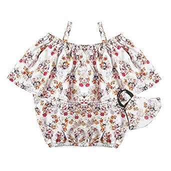 Buy JK ENTERPRISE Girls Digital Designer White Flower Top (6-7 Years ...