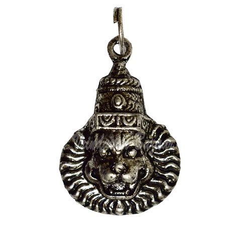 VRINDAVANBAZAAR.COM Mayapur Narasimha Swamy Oxidised Metal Pendant for ...