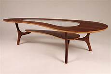 Kidney Shaped Glass Top Coffee Table by 1960 Walnut Coffee Table Veneer Kidney Shaped With Kidney Shaped Glass Top Coffee Table