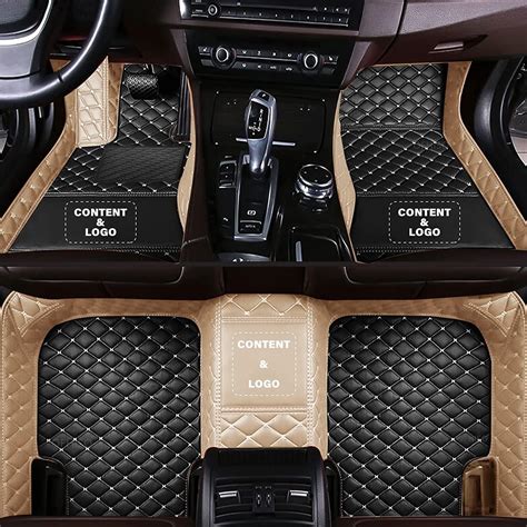 Custom Personalized Car Floor Mats - Black Luxury Full Coverage All ...