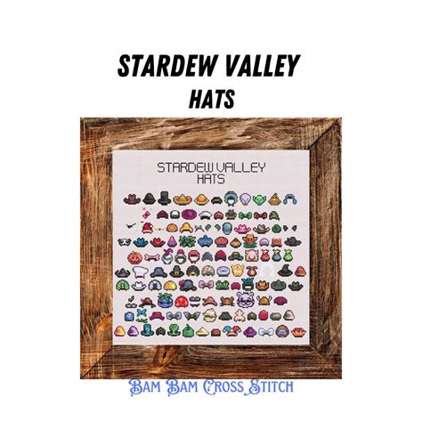 Stardew Valley Hats : Cross Stitch Pattern - DIGITAL FILE ONLY - Etsy