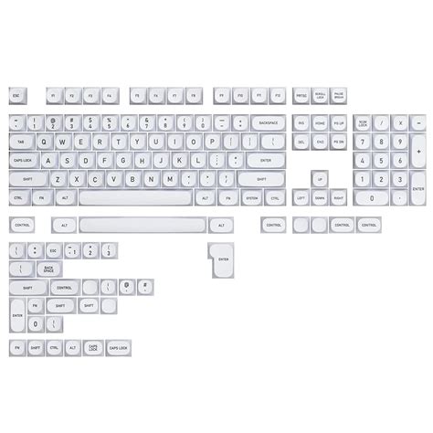 Amazon.in: Buy IDOBAO MA Keycaps Full Layout Pbt White and Black Dye ...