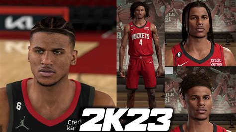 NBA 2K23 Jalen Green Cyberface and Body Update (Current Look + Multiple ...