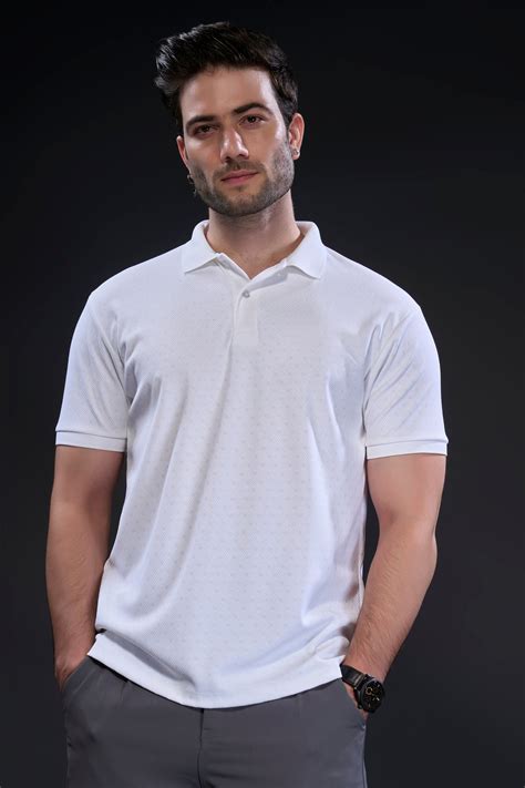White - Structure Knit Smart Tech Polo – Maxzone Clothing