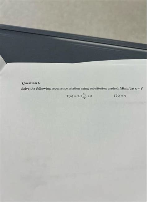 Recurrence Relation Using Substitutuion Method 的图像结果