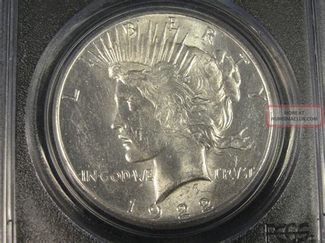 1922 S Peace Silver Dollar Coin Rare Key Date Pcgs Ms63 2555