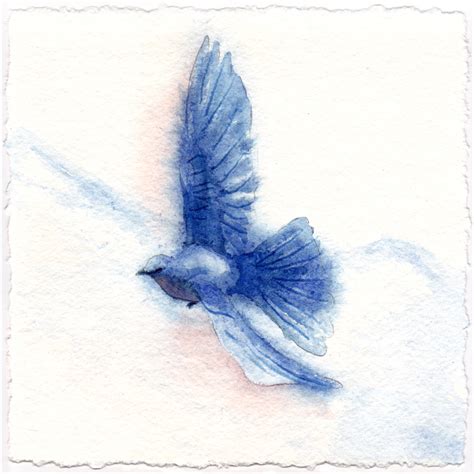 Blue Bird Flying Drawing at PaintingValley.com | Explore collection of ...