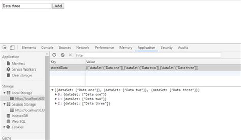 WebStorage JavaScript 的图像结果