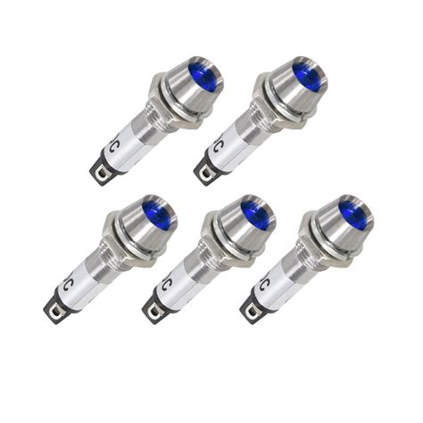 Buy VictorsHome Indicator Light 12V DC Blue 516 Inch 8mm Metal Shell ...