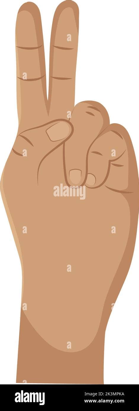 Image result for Cartoon Hand Number Two