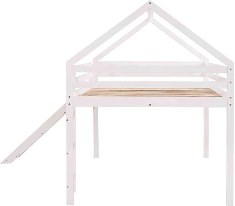 Buy Cotoala Full House Loft Bed with Slide & Ladder for Kids Bedroom ...