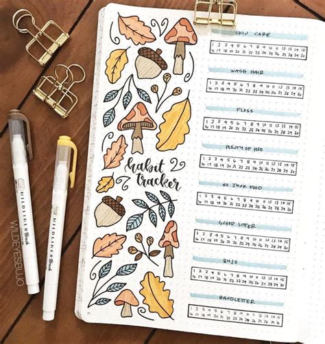 Image result for Fall Drawings Bullet Journal