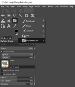 GIMP Paint 的图像结果