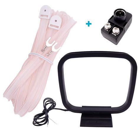 Buy Fancasee AM FM Antenna Dipole 300 Ohm FM Antenna with 300 to 75 Ohm ...