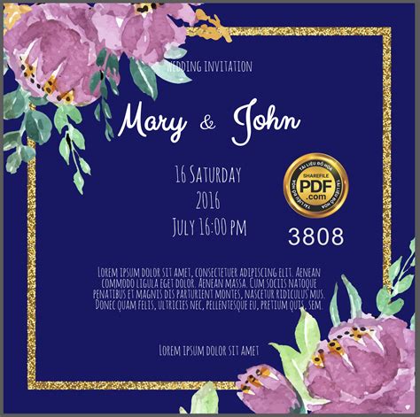 Vector wedding Invitation #43 file PDF | VIPcorel.com - Thư viện mẫu ...