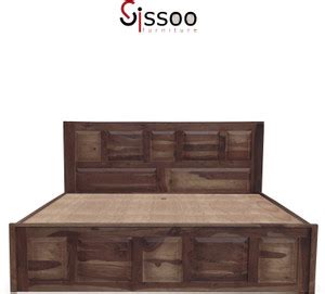 Sissoo furniture Sheesham Solid Wood King Size Bed for Bedroom (HONEY ...