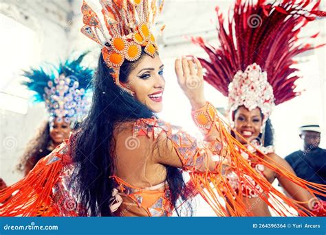 Brazil, the Home of Samba. Beautiful Samba Dancers Performing at a ...
