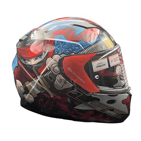 FF320 STREAM EVO NINJA RED BLUE (D-RING) – ls2helmetsindia