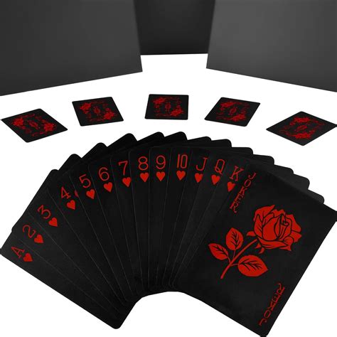 Joyoldelf Waterproof Playing Cards with Unique Pattern & Flower Backing ...