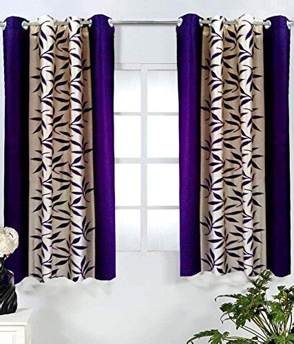 Buy SANAAYA Set of 2 Window Eyelet Curtain 4FEET*5FEET, 48 INCH *60 ...