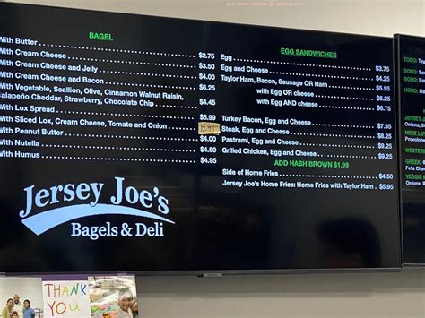 Online Menu of Jersey Joe’s Bagels and Deli Restaurant, New Providence ...