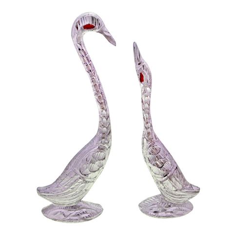 Buy Craftoholics Metal Handicraft Pair of Kissing Duck/Swan Statue ...