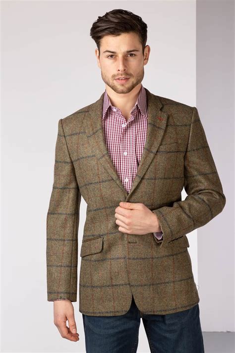 Men's Slim Fit Tweed Blazer | Slim Fitting Tweed Jacket | Rydale ...