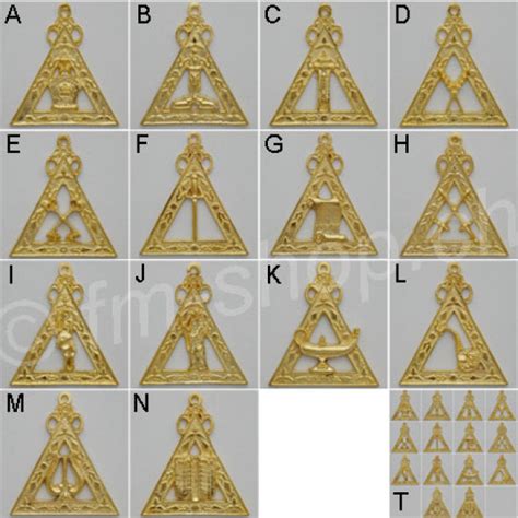 Officers Collar Jewels, Royal Arch and York Rite - Freemasons Shop