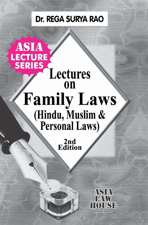 Lectures on Family Laws (Hindu, Muslim & Personal Laws) : Amazon.in: Books