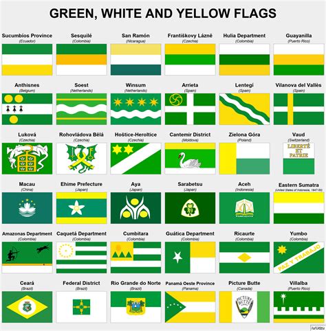 Green, White and Yellow flags : r/vexillology