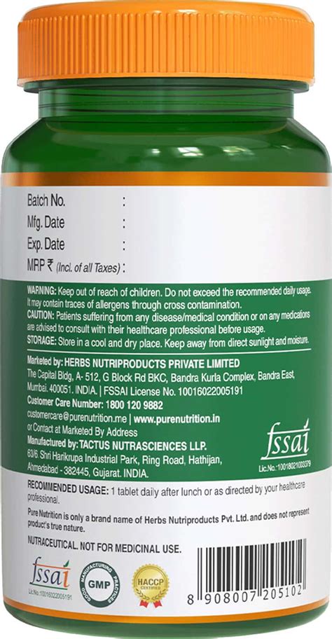 Buy PURE NUTRITION CURCUMIN TURMERIC EXTRACT CURCUMIN TABLETS WITH ...