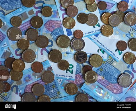 Euro banknotes and coins (EUR), currency of European Union Stock Photo - Alamy