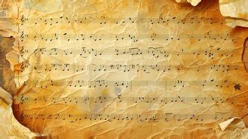 Vintage music sheet background warm yellow texture with brown musical ...