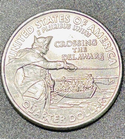 2021 (P) Crossing The Delaware Quarter “Snake Eye, Lip Mole +” Die Chip ...