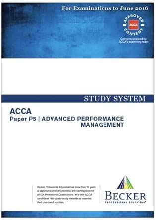 Buy ACCA - P5 Advanced Performance Management (for Exams Up to June ...