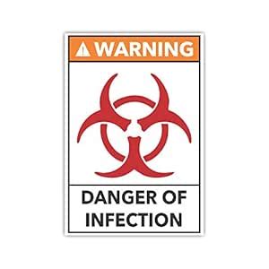 Anne Print Solutions® Wearing Danger of Infection Stickers Self ...