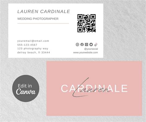 QR Code Business Card Template 的图像结果